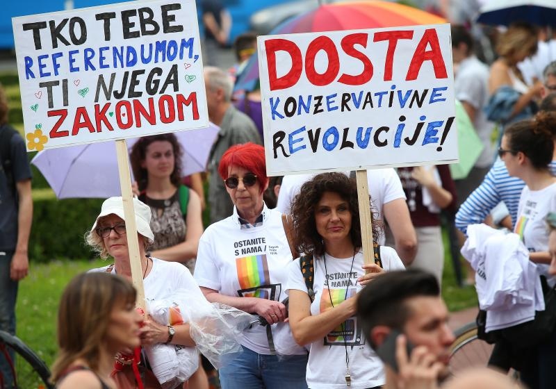 Održan je XV Zagreb Pride pod motom Još Hrvatska ni propala. Photo: PIXSELL Održan je XV Zagreb Pride pod motom Još Hrvatska ni propala. Photo: PIXSELL