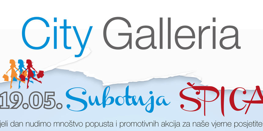 Proljetna subotnja špica uz bogate popuste u City Galleriji Proljetna subotnja špica uz bogate popuste u City Galleriji