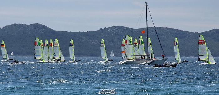 Jedrenje: SP klase 49er – drugi dan 8. svibnnja 2012, Foto: Leonard Kvarantan Jedrenje: SP klase 49er – drugi dan 8. svibnnja 2012, Foto: Leonard Kvarantan