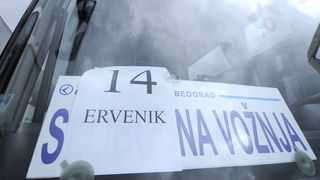 Knin, 041211.
Parlamentarni izbori 2011.
Gradjani iz Srbije autobusima su jutros stigli na glasovanje u Knin i okolicu.
Foto: Niksa Stipanicev / CROPIX