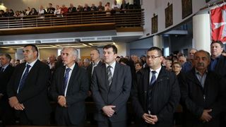 Kolonom sjećanja i polaganjem vijenaca obilježena 23. obljetnica stradanja Škabrnje, Foto: Filip Brala/PIXSELL Kolonom sjećanja i polaganjem vijenaca obilježena 23. obljetnica stradanja Škabrnje, Foto: Filip Brala/PIXSELL