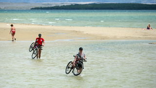 Zadar, 230610.
Zbog bure nije bilo guzve na Ninskim plazama.Do nekih plaza je bilo lakse nositi biciklu preko mora nego voziti okolnim putevima.
Foto : Vladimir Ivanov / CROPIX
