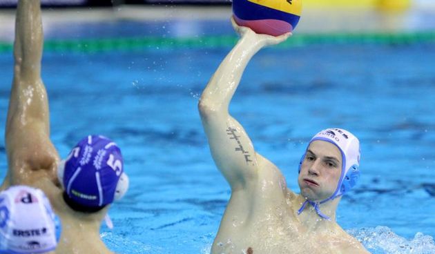 Bazeni Kantrida, Rijeka – LEN Liga prvaka, 8. kolo, Primorje EB – Olympiacos. Denes Varga. Photo: Nel Pavletic/PIXSELL