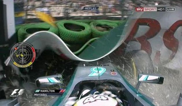 Izlijetanje Lewisa Hamiltona, foto: twitter