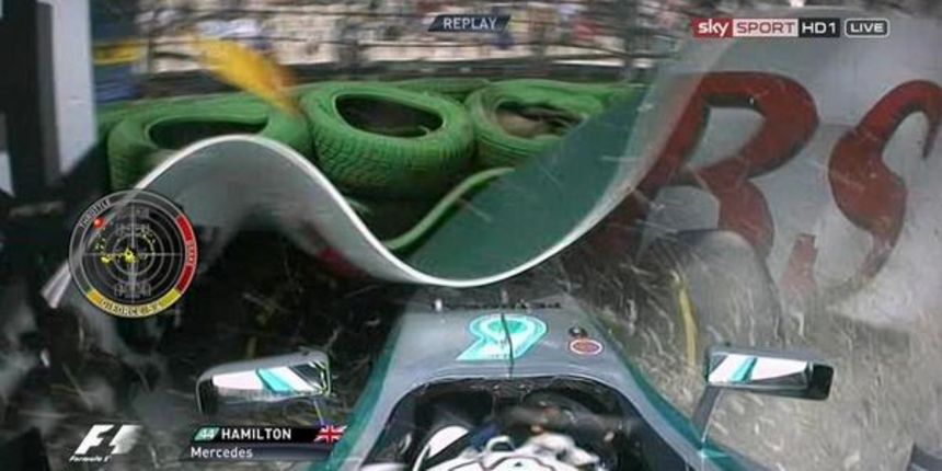 Izlijetanje Lewisa Hamiltona, foto: twitter