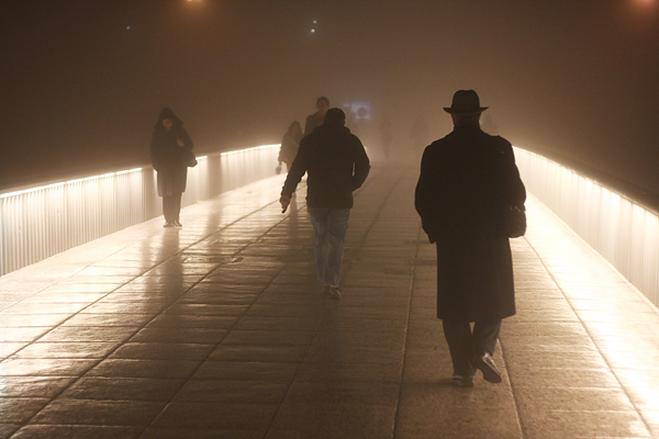 Zadarska večer u magli 8. veljače (foto:Saša Čuka)