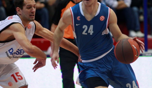 Zagreb, 111110. Kosarkaski centar Drazen Petrovic, Savska. Kosarkaska utakmica 4.kola C skupine Eurolige, Cibona – Cholet. Na fotografiji: Karlo Vragovic. Foto: Ronald Gorsic / CROPIX