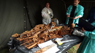 Zadar, 020513.
Gradsko groblje. 
Ministarstvo branitelja je na Gradskom groblju u Zadru predstavilo rezultate ekshumacije posmrtnih ostataka zrtava srpske nacionalnosti koje su stradale u Domovinskom ratu 1995. godine. 
Foto: Jure Miskovic / CROPIX