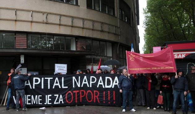 Prosvjed središtem Zagreba s pozivom na generalni štrajk. Photo: Davor Puklavec/PIXSELL