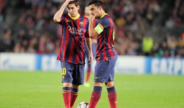 Lionel Messi i Xavi Hernandez, foto: as.com