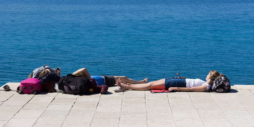 Guštanje, Morske orgulje, sunce. Đir po gradu 8. travnja 2017.