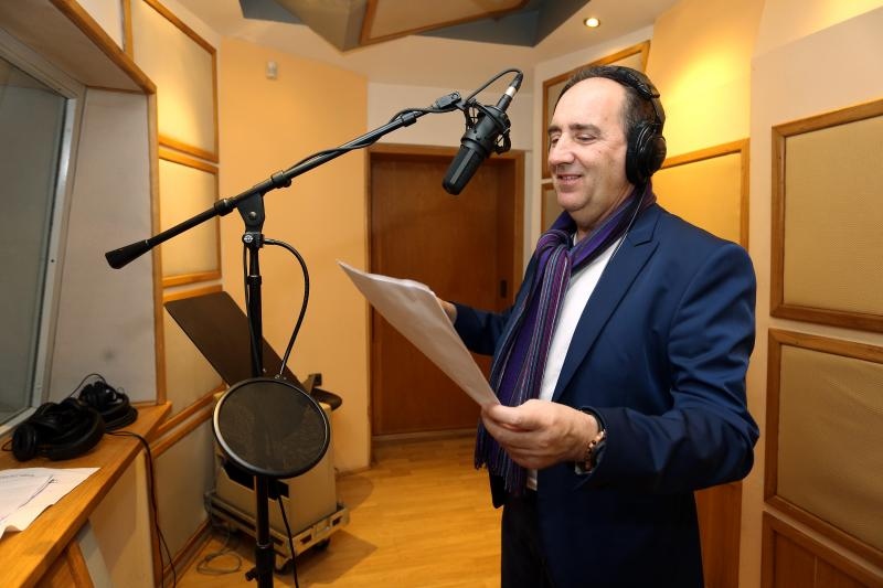 Mladen Grdović snima pjesmu na engleskom jeziku. Photo: Goran Jakus/PIXSELL