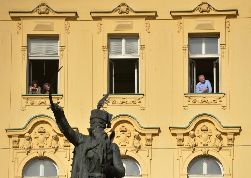 Brončani kauboji svečano dočekani na Trgu bana Josipa Jelačića. Foto: Goran Stanzl/PIXSELL