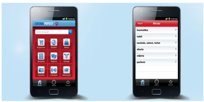 Aplikacija Lociraj popust Aplikacija Lociraj popust