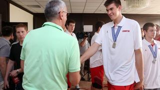 06.07.2015., Zagreb – Svecani docek kosarkasa do 19 godina koji su na svjetskom prvenstvu u Grckoj osvojili srebrnu medalju. Photo: Goran Stanzl/PIXSELL
