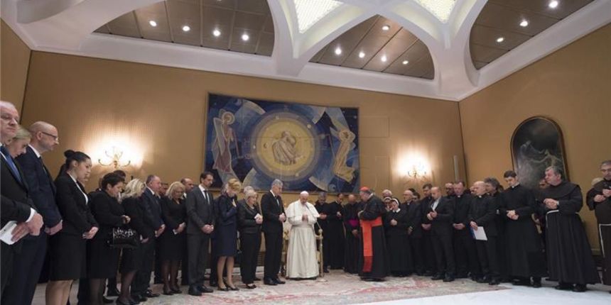 Papa Franjo primio izaslanstvo Hrvata i Katoličke Crkve iz BiH, Foto: Hina Papa Franjo primio izaslanstvo Hrvata i Katoličke Crkve iz BiH, Foto: Hina
