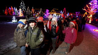 Cazma, 171210.
Grabovnica pokraj Cazme.
Imanje obitelji Salaj.
Predsjednica Vlade Jadranka Kosor svecano je upalila lampice na imanju obitelji Salaj u okviru Bozicne price u Cazmi.
Na imanju je ove godine upaljeno 1100000 lampica.
Prigodom otvorenja bio j