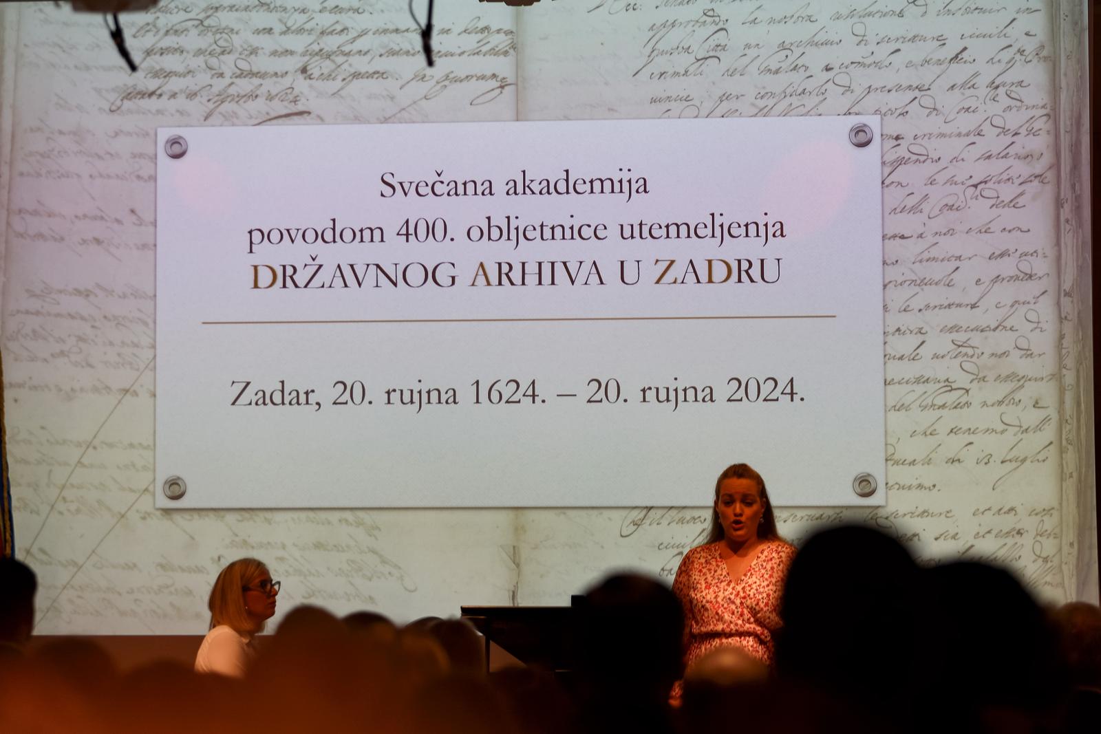 Svečana akademija povodom obilježavanja 400. obljetnice utemeljenja Državnog arhiva Svečana akademija povodom obilježavanja 400. obljetnice utemeljenja Državnog arhiva