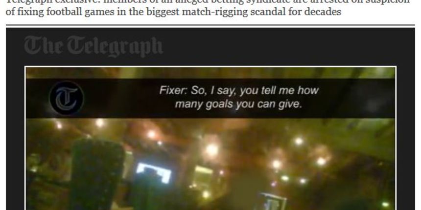 Namještanje utakmica, telegraph.co.uk Namještanje utakmica, telegraph.co.uk