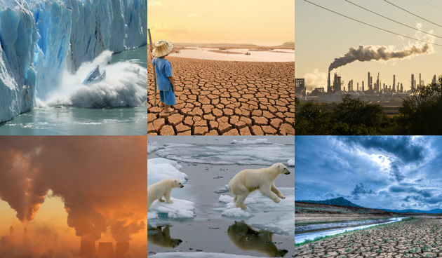 klimatske promjene kolaž