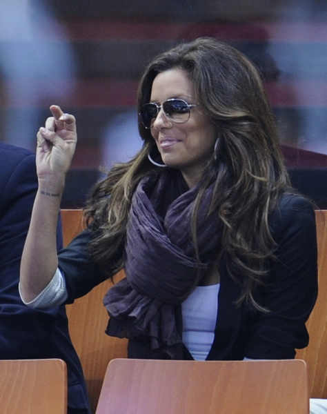 Katowice, 200909.
Dvorana Sport Arena Spodek.
Europsko prvenstvo u kosarci u Poljskoj, razigravanje izmedju Francuske i Hrvatske za peto mjesto na prvenstvu.
Na slici: Eva Longoria hollywoodska glumica supruga Tony Parkera francuskog NBA igraca San Antoni