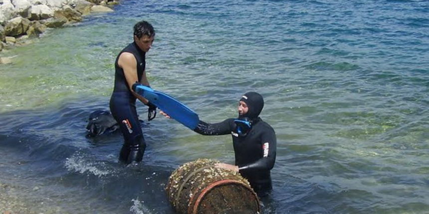 Eko akcija, čišćenje podmorja, ronioci