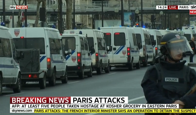 Pariz – talačka kriza u istočnom dijelu grada, screen: SkyNews