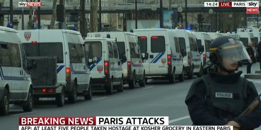 Pariz – talačka kriza u istočnom dijelu grada, screen: SkyNews Pariz – talačka kriza u istočnom dijelu grada, screen: SkyNews