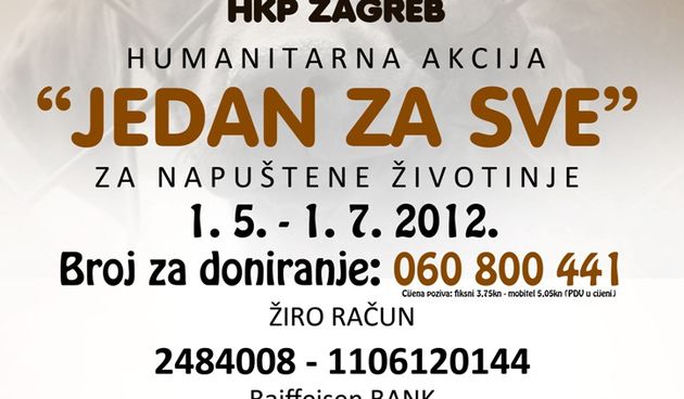 Velika humanitarna akcija za napuštene životinje “Jedan za sve”