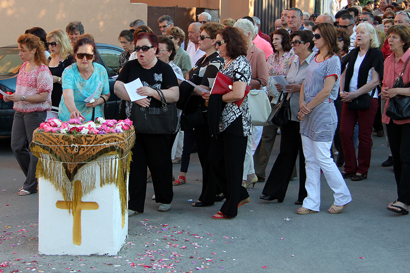 Arbanasi: Procesija povodom blagdana Tijelova 19. lipnja 2014.  foto: Bernard Kotlar