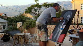 Street Art umjetnik Finbarr Fin DAC stvara u Ražancu, Foto: Nenad Nešović Street Art umjetnik Finbarr Fin DAC stvara u Ražancu, Foto: Nenad Nešović