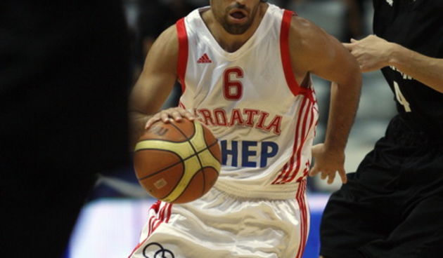 Zadar, 200810
Dvorana Kresimira Cosica.
Prvo kolo Svjetskog kupa, kosarkaska utakmica izmedju reprezentacija Hrvatske i Novog Zelanda.  
Na slici: Igrac Hrvatske Marko Popovic.
Foto: Jure Miskovic / CROPIX