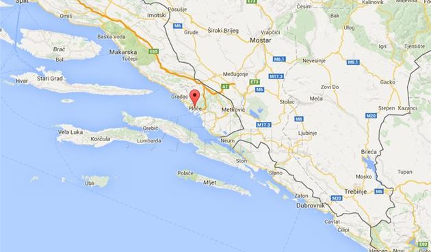 Ploče, Hrvatska, karta