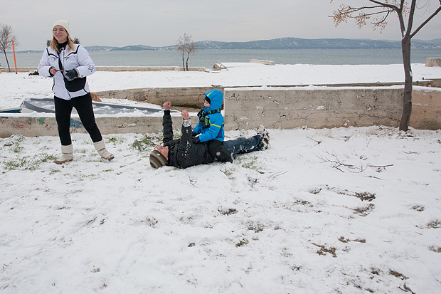 Snijeg u Bibinjama 3. veljače 2012, Foto: Leo Banić