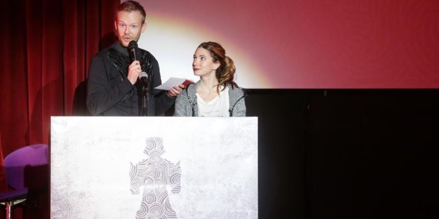 Zagreb – Svecano proglasenje nominacija za 22. glazbenu nagradu Porin. Sasa Lozar , Sara Renar. Photo: Petar Glebov/PIXSELL