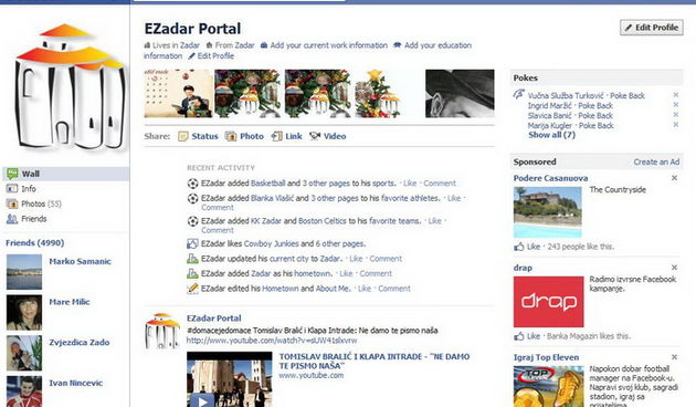 eZadar facebook