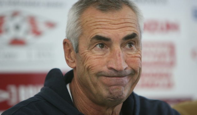 Split, 261009. Stadion NK Hajduk na Poljudu. Konferencija za medije NK Hajduk. Na fotografiji: trener Edoardo Reja. Foto: Vladimir Dugandzic / CROPIX