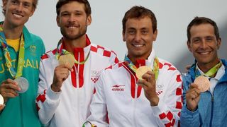 Rioe de Janeiro. Olimpijski prvaci u klasi 470, Šime Fantela i Igor Marenić. Photo. Igor Kralj/PIXSELL Rioe de Janeiro. Olimpijski prvaci u klasi 470, Šime Fantela i Igor Marenić. Photo. Igor Kralj/PIXSELL