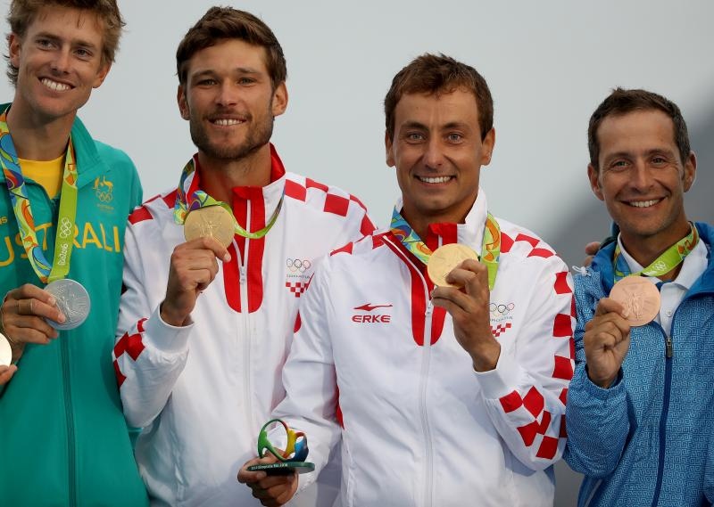 Rioe de Janeiro. Olimpijski prvaci u klasi 470, Šime Fantela i Igor Marenić. Photo. Igor Kralj/PIXSELL Rioe de Janeiro. Olimpijski prvaci u klasi 470, Šime Fantela i Igor Marenić. Photo. Igor Kralj/PIXSELL