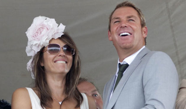 Elizabeth Hurley i Shane Warne, foto: David Hartley/Rex Features