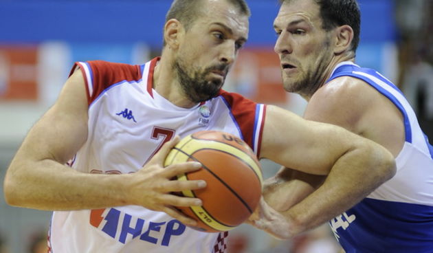 Poznan, 070909. Arena Poznan. Europsko prvenstvo u kosarci, 1. kolo skupine A izmedju Hrvatske i Izraela igra se u poljskom gradu Poznan. Na slici: Nikola Vujcic. Foto: Drago Sopta  / CROPIX