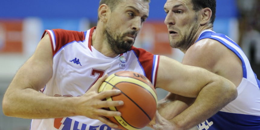 Poznan, 070909. Arena Poznan. Europsko prvenstvo u kosarci, 1. kolo skupine A izmedju Hrvatske i Izraela igra se u poljskom gradu Poznan. Na slici: Nikola Vujcic. Foto: Drago Sopta  / CROPIX