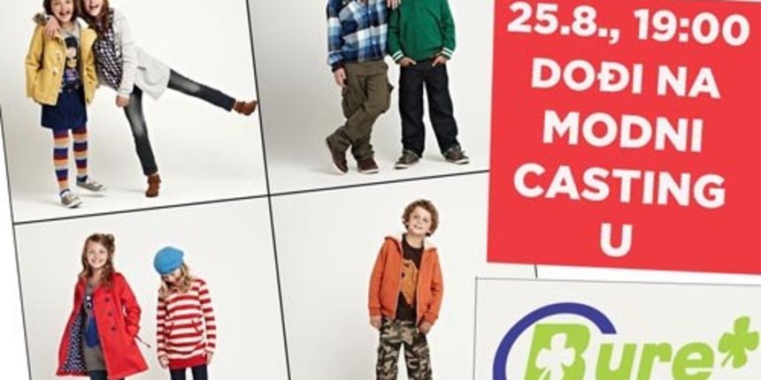 U subotu casting za manekene od 3 do 17 godina u Bure centru