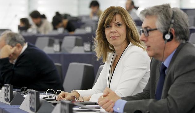 Biljana BORZAN in plenary chamber week 43 2014 in Strasbourg