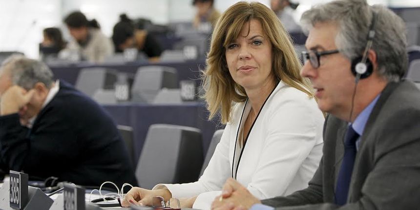 Biljana BORZAN in plenary chamber week 43 2014 in Strasbourg