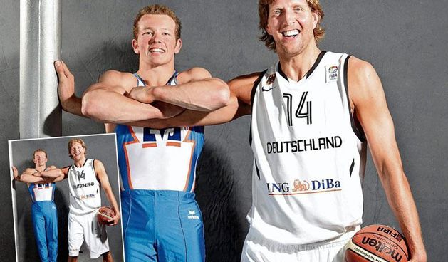 Nowitzki i Hambüchen, foto: bild.de