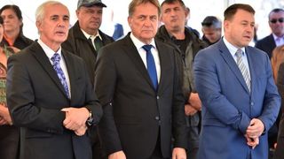 Zadar danas obiljezava 25. obljetnicu obrane Grada. 6. listopada 1991. otporom hrvatskih branitelja sprijecen je prodor srpskih snaga u grad. Kod spomen obiljezja na Dracevcu odrzan je svecani skup. Photo: Dino Stanin/PIXSELL