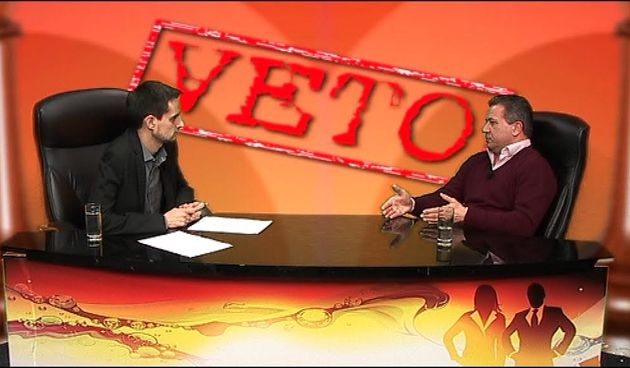 Sanjin Španović i Damir Vrbanović u emisiji Veto TV Jabuke