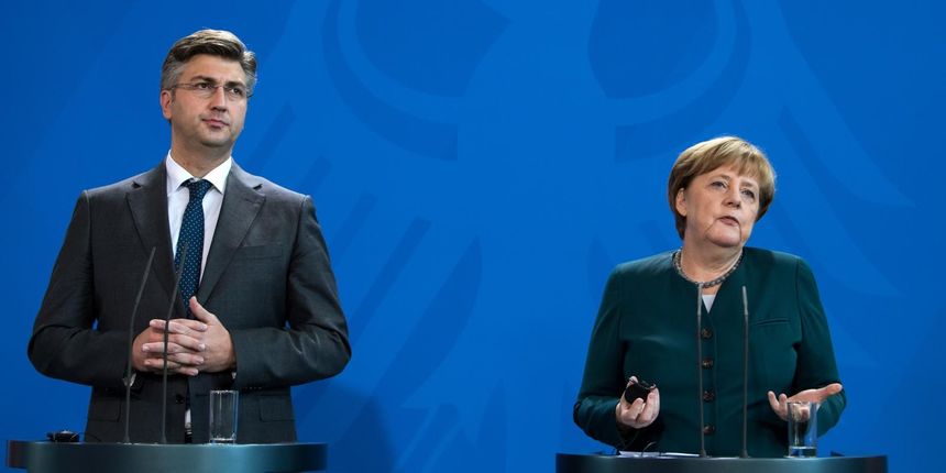 Plenković, Merkel Plenković, Merkel