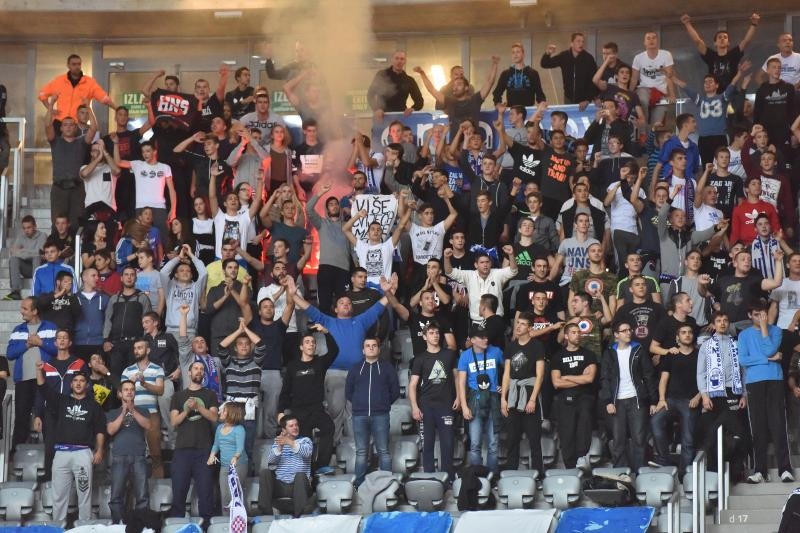 Dvorana Krešimir Ćosić, Zadar – 2. kolo A-1 muške lige, KK Zadar – GKK Šibenik 80-76. Photo: Dino Stanin/PIXSELL Dvorana Krešimir Ćosić, Zadar – 2. kolo A-1 muške lige, KK Zadar – GKK Šibenik 80-76. Photo: Dino Stanin/PIXSELL